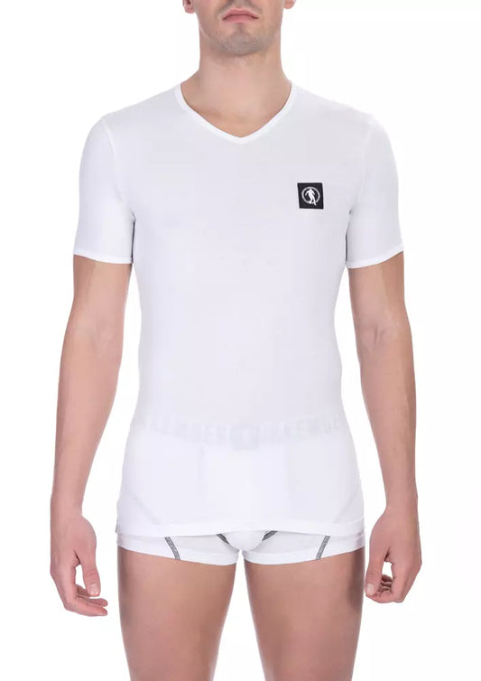 Bikkembergs Weißes Baumwoll-T-Shirt für Herren