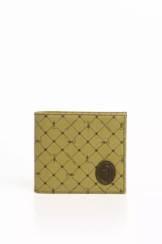 Trussardi Grüne Leder Herren Geldbörse