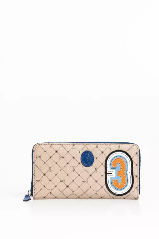 Trussardi Herren-Geldbörse aus Leder in Beige
