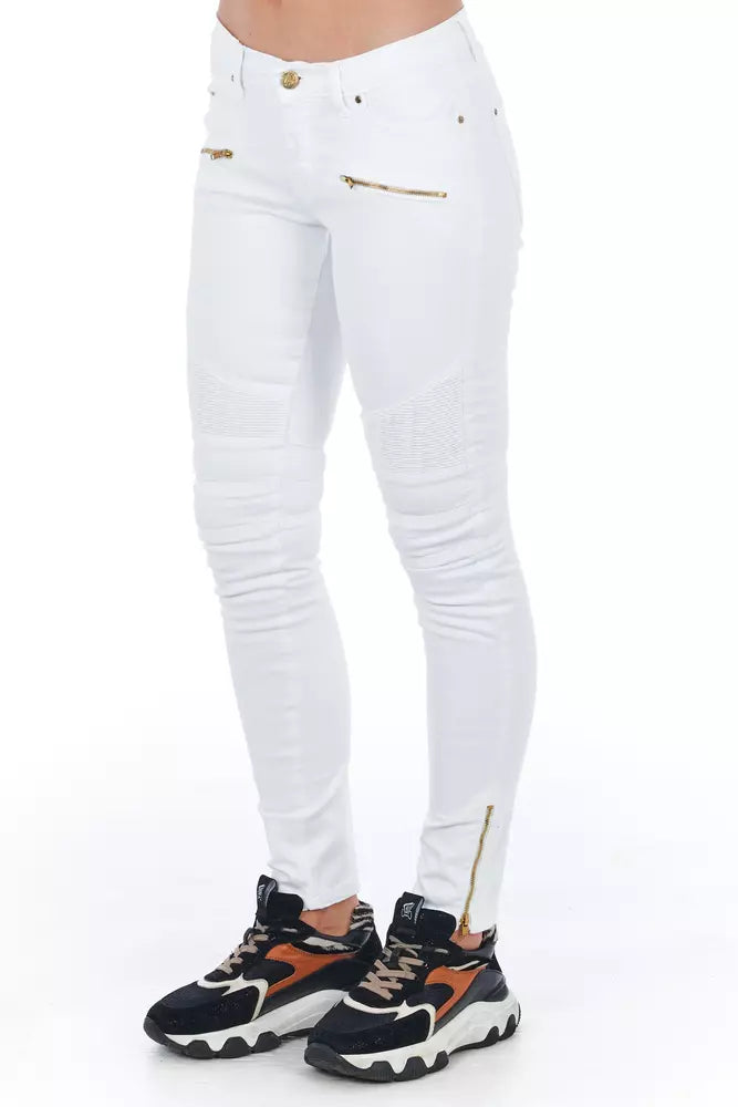 Frankie Morello Weiße Baumwolljeans für Damen