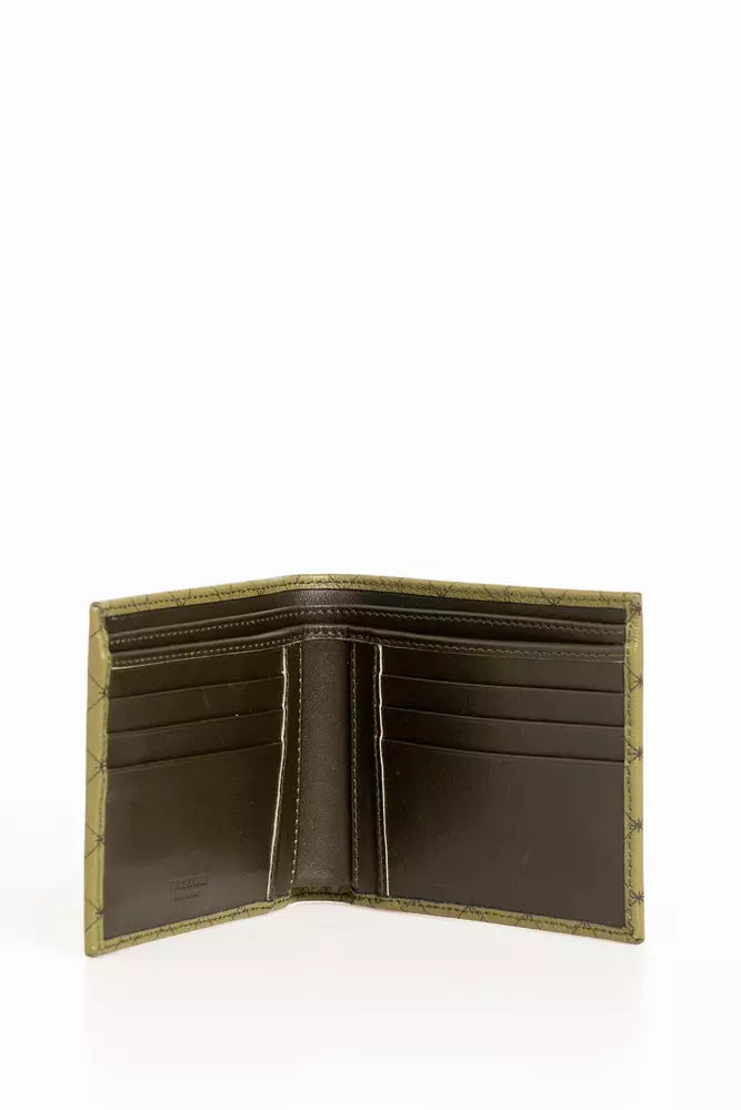 Trussardi Grüne Leder Herren Geldbörse