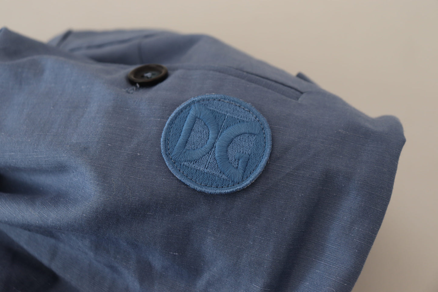 Dolce &amp; Gabbana Blaue Leinen-Chinohose für Herren