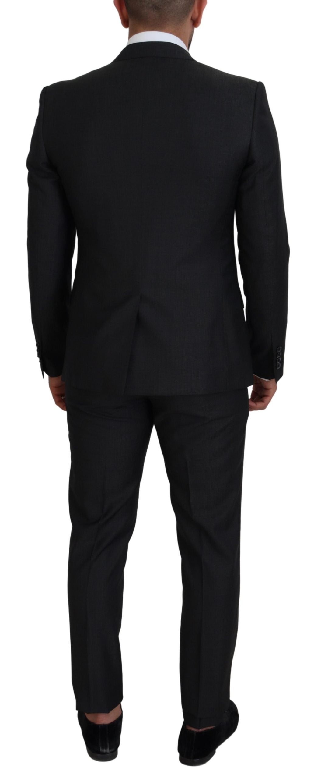 Dolce &amp; Gabbana Grauer MARTINI 3-teiliger Slim Fit Anzug