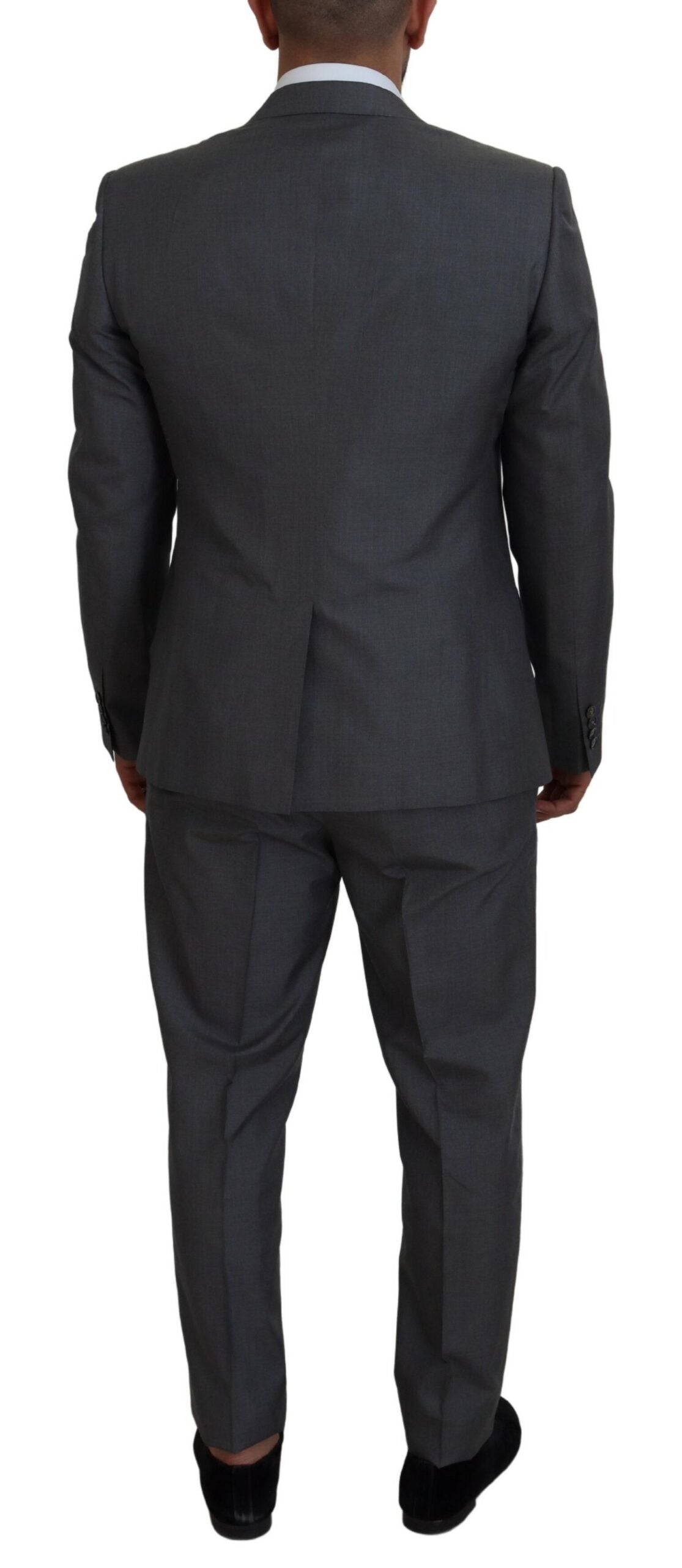 Dolce &amp; Gabbana Grauer MARTINI 3-teiliger Slim Fit Anzug
