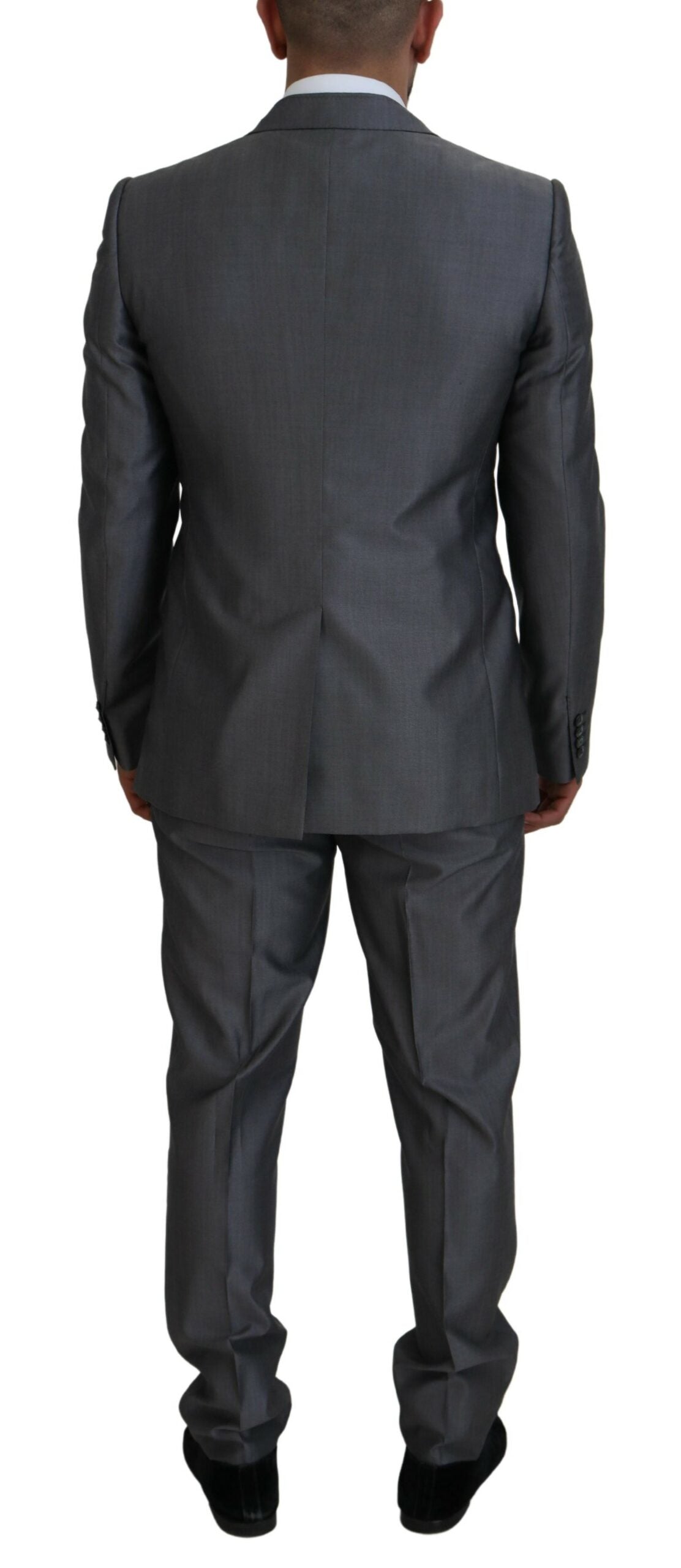 Dolce &amp; Gabbana Grauer SICILY 3-teiliger Slim Fit Anzug