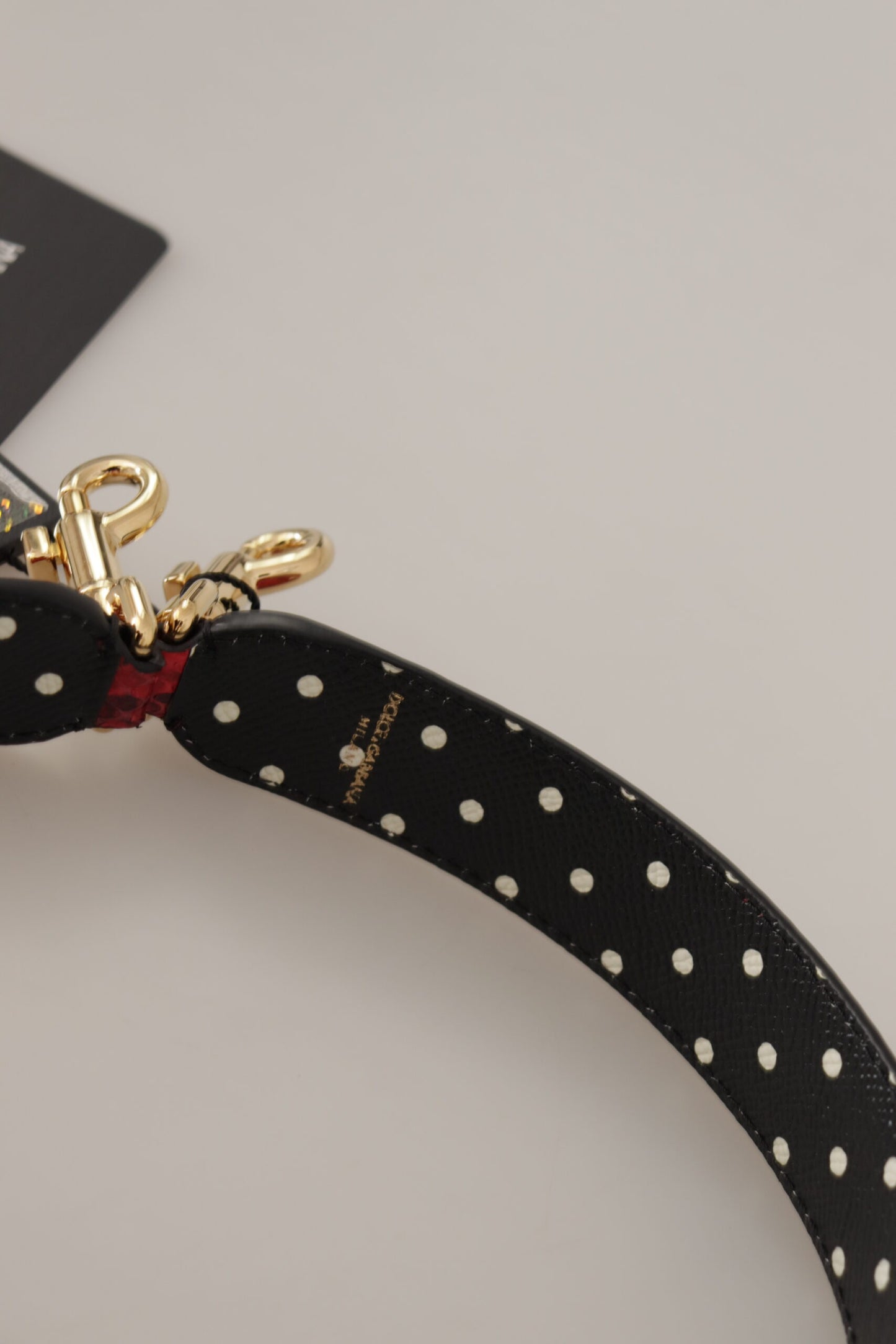 Dolce &amp; Gabbana – Wendbarer Schultergurt aus rotem Pythonleder mit Kristallen