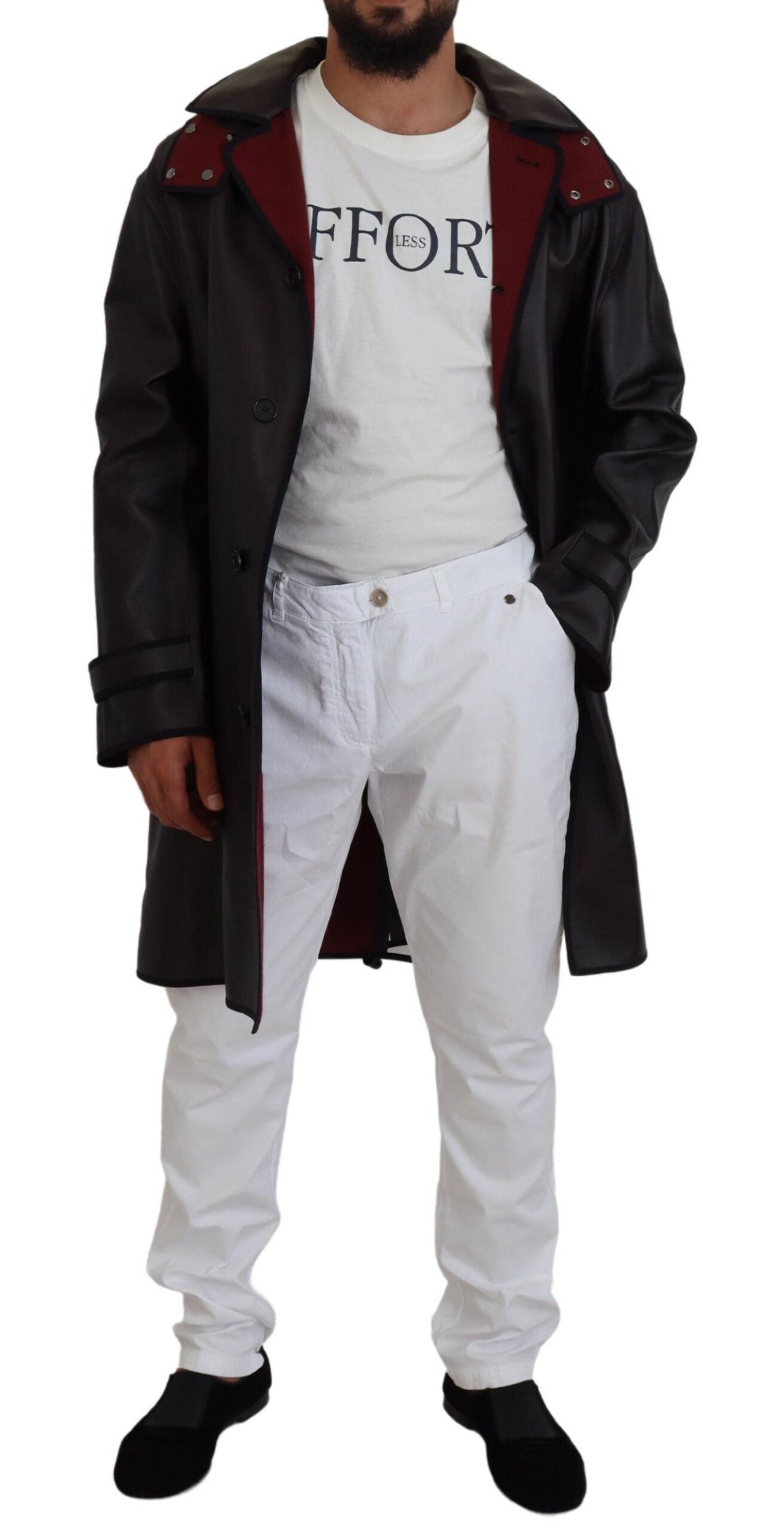 Dolce &amp; Gabbana – Schwarze Trenchcoat-Parka-Baumwolljacke mit Kapuze