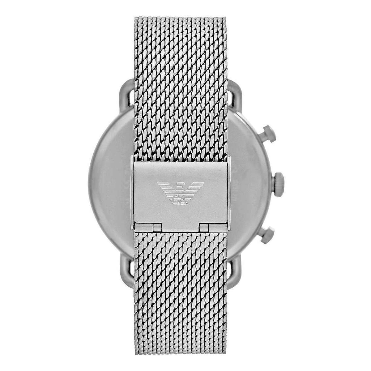 Emporio Armani – Elegante Chronographenuhr aus silbernem Stahl