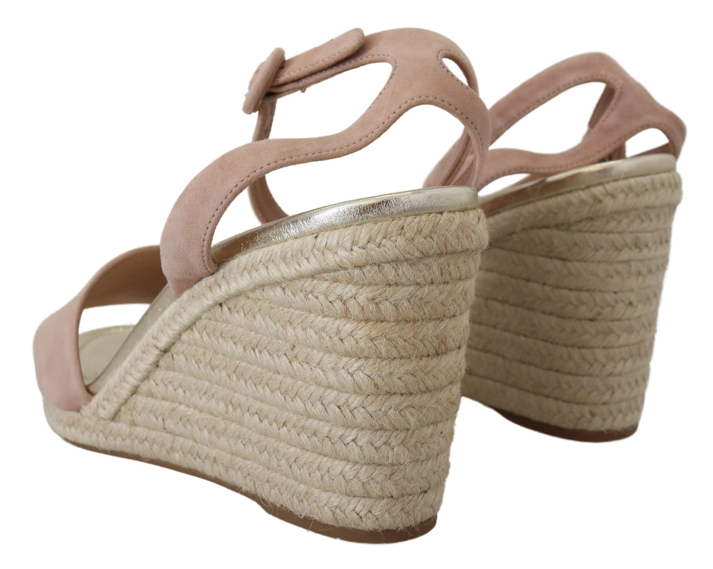 Prada – Sandalen mit Knöchelriemen aus rosa Wildleder