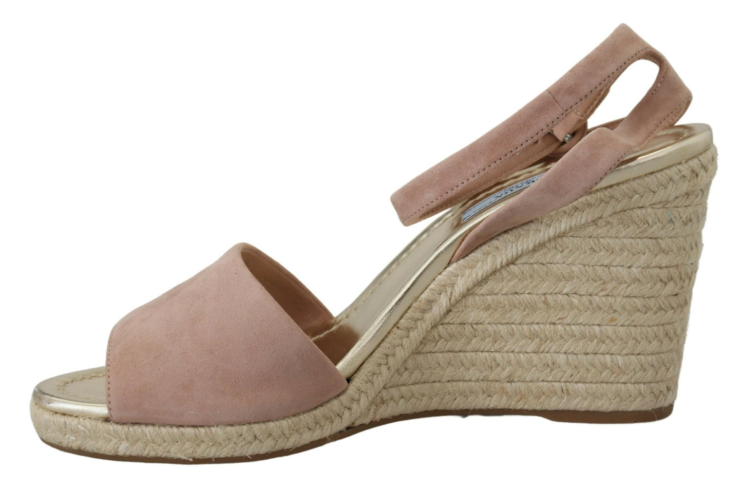 Prada – Sandalen mit Knöchelriemen aus rosa Wildleder