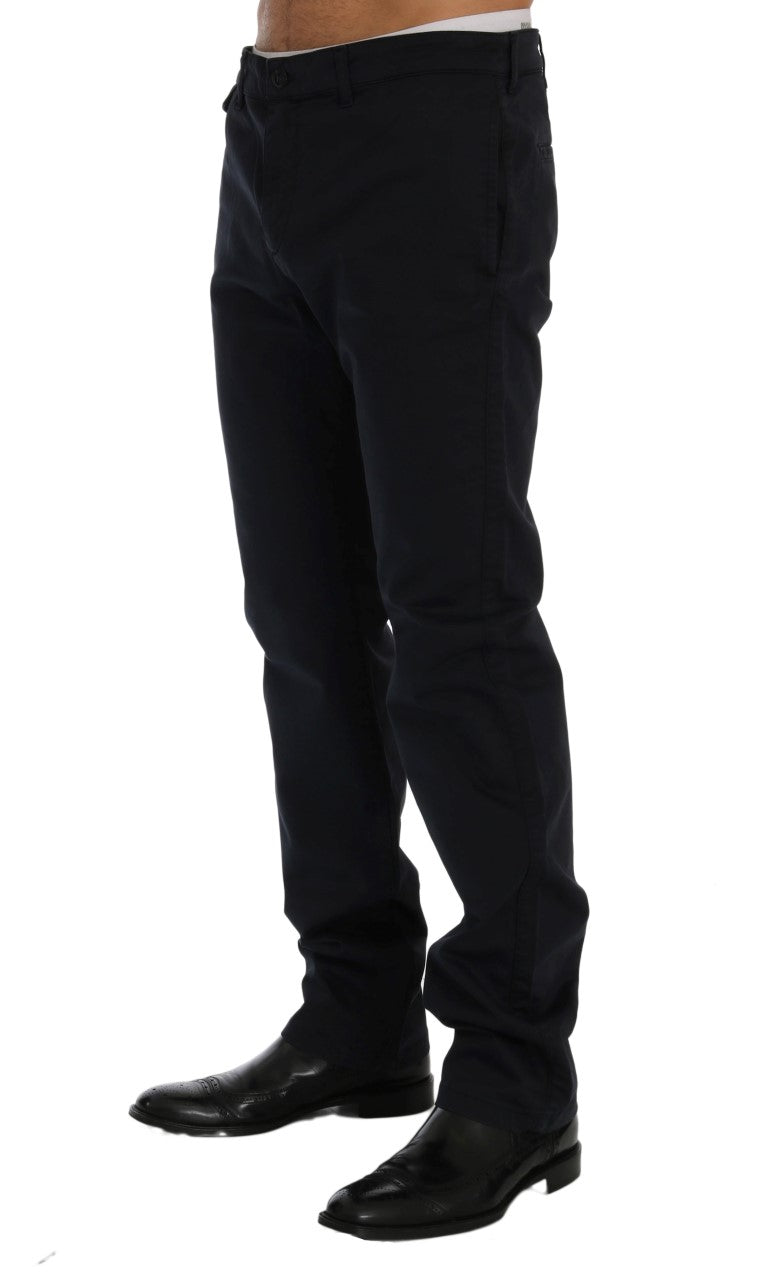 GF Ferre – Blaue Chinohose aus Baumwollstretch