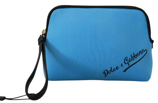 Dolce &amp; Gabbana – Handtasche mit blauem Logo-Print und Leopardenmuster