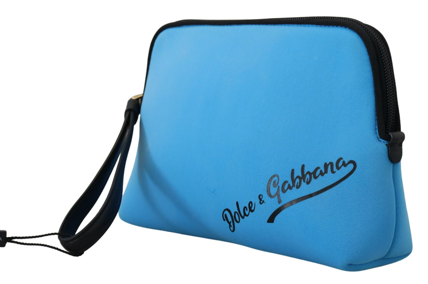 Dolce &amp; Gabbana – Handtasche mit blauem Logo-Print und Leopardenmuster
