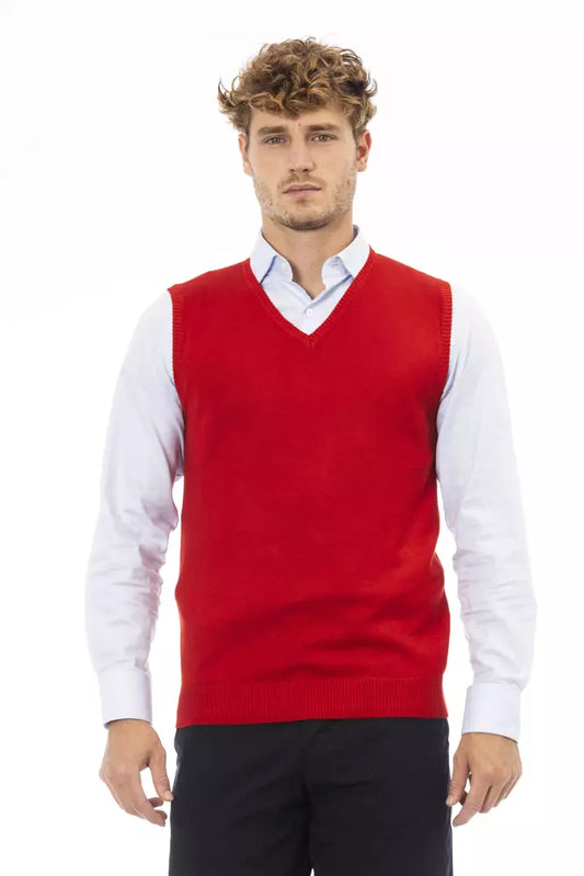 Alpha Studio Rote Viskose Herrenjacke
