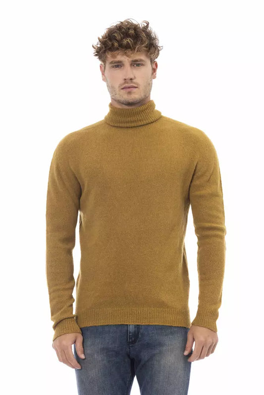 Alpha Studio Brauner Alpaka-Herrenpullover
