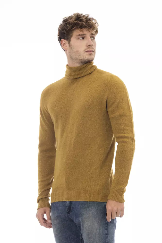 Alpha Studio Brauner Alpaka-Herrenpullover