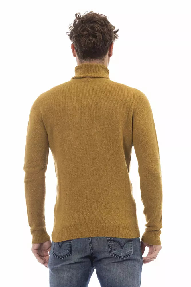 Alpha Studio Brauner Alpaka-Herrenpullover
