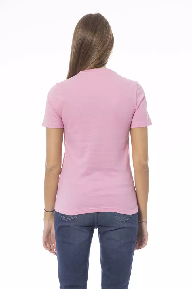Baldinini Trend Mehrfarbiges Damen-T-Shirt aus Baumwolle