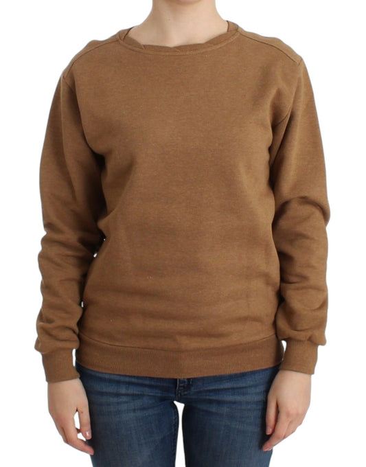 Brauner Baumwollpullover mit Rundhalsausschnitt von John Galliano