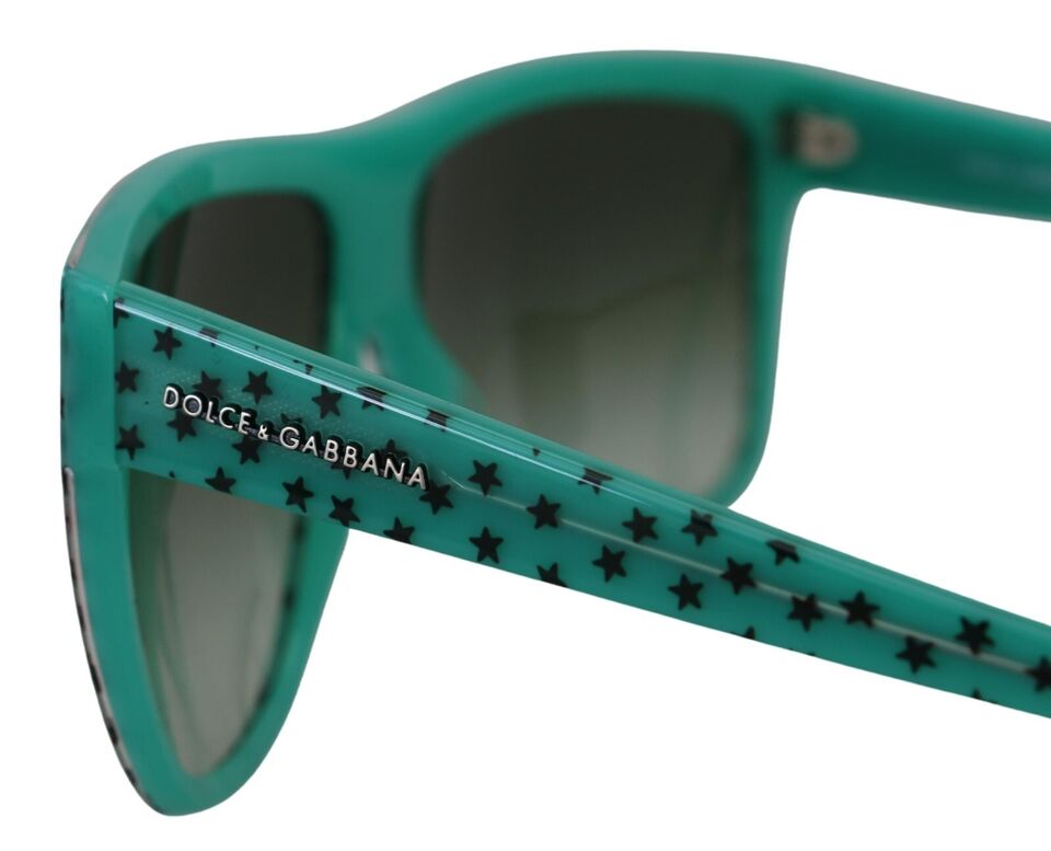 Dolce &amp; Gabbana – Quadratische Sonnenbrille aus Acetat mit grünen Sternen