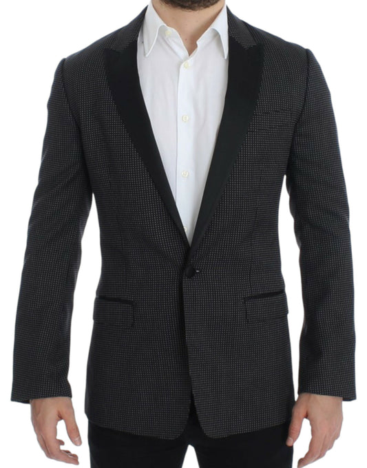 Dolce &amp; Gabbana – Schmaler MARTINI-Blazer aus schwarzer Wolle