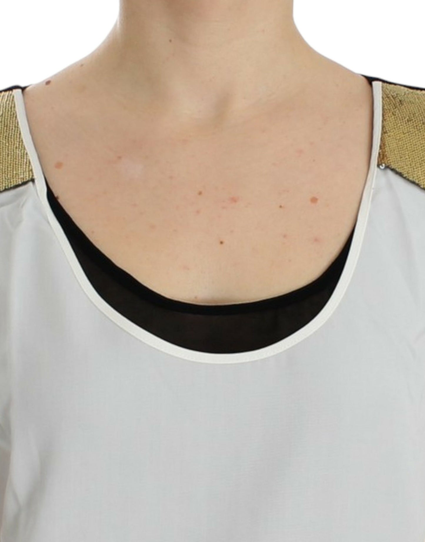 Costume National Weißes ärmelloses Top
