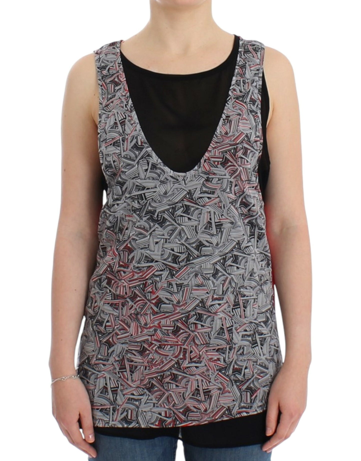 Costume National Schwarzes ärmelloses Top