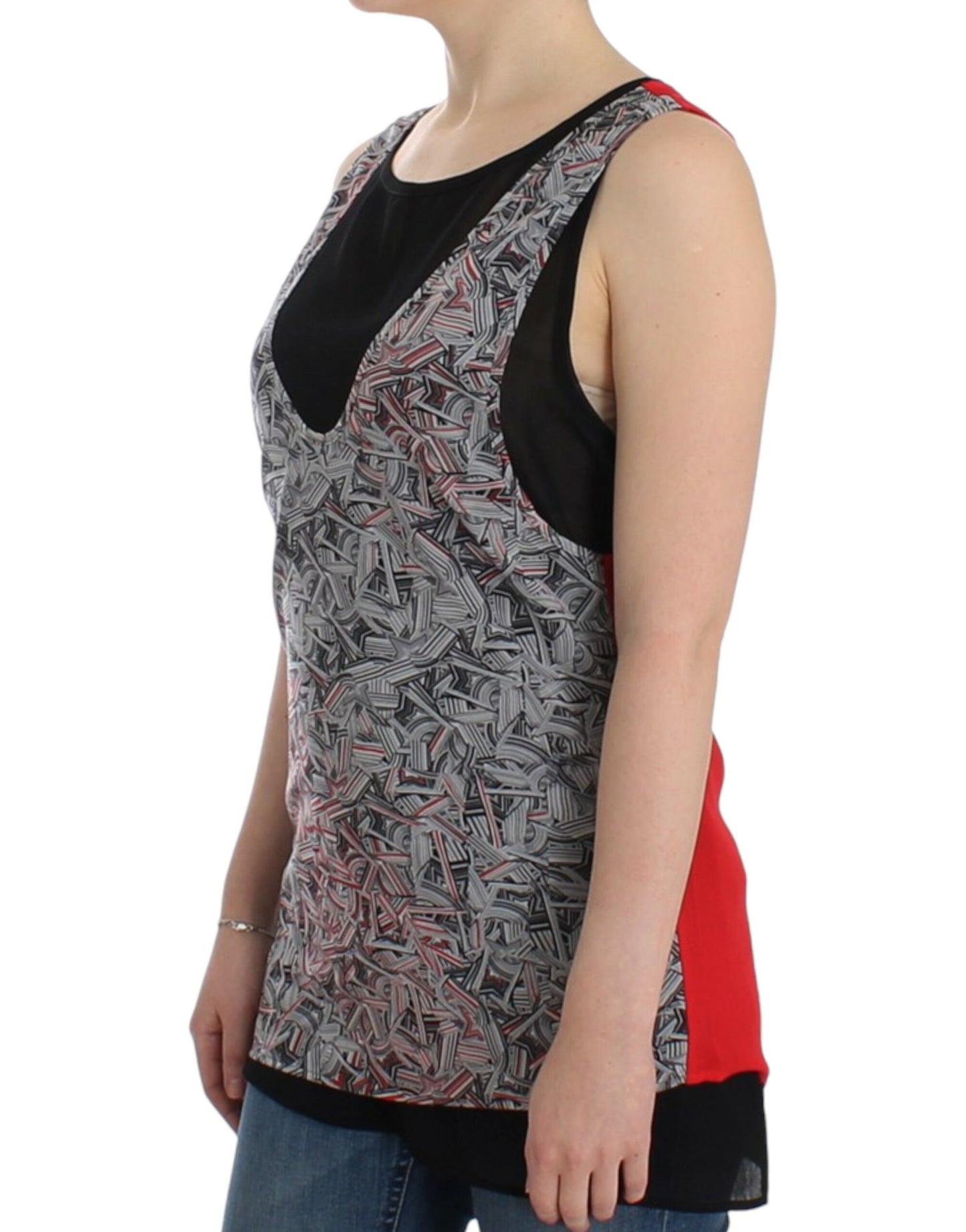 Costume National Schwarzes ärmelloses Top