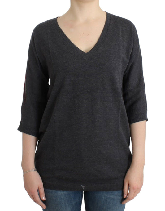 Costume National Grauer Kurzarmpullover