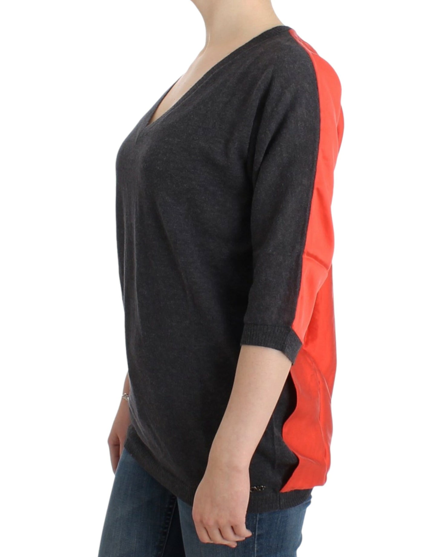 Costume National Grauer Kurzarmpullover