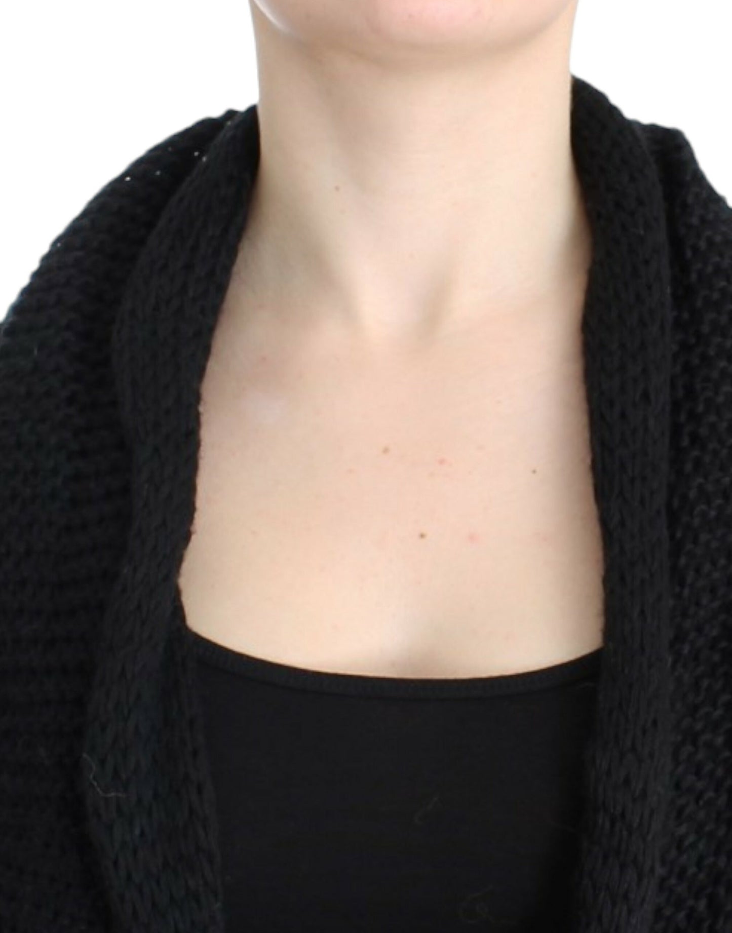 Costume National Schwarze ärmellose Strickjacke
