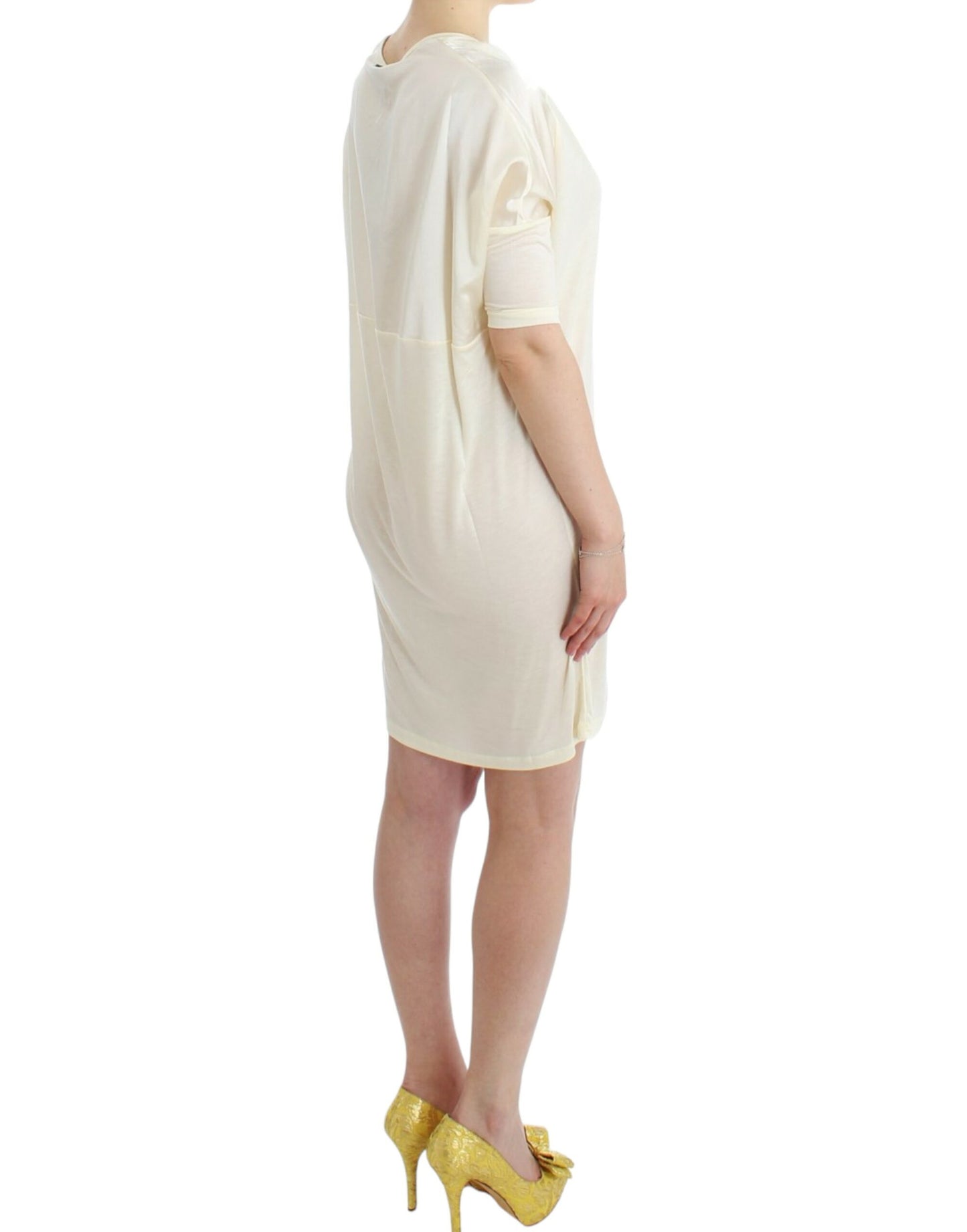 Costume National – Weißes Schlauchkleid aus Modal