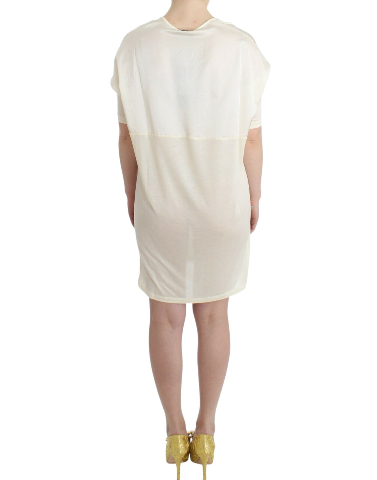 Costume National – Weißes Schlauchkleid aus Modal