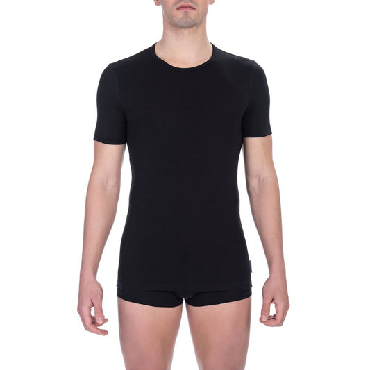 Bikkembergs Schwarzes Baumwoll-T-Shirt für Herren