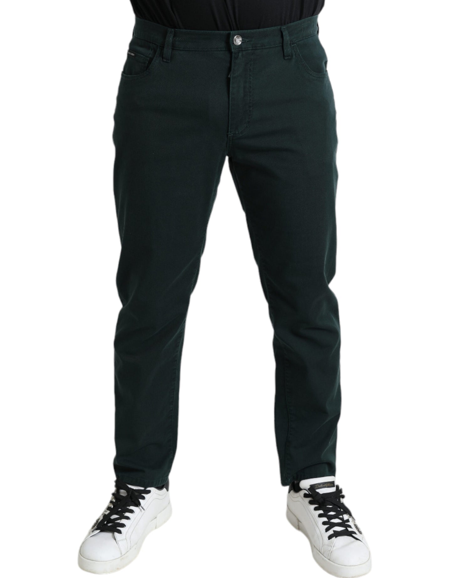 Dolce &amp; Gabbana Grüne Skinny-Jeans aus Baumwollstretch für Herren