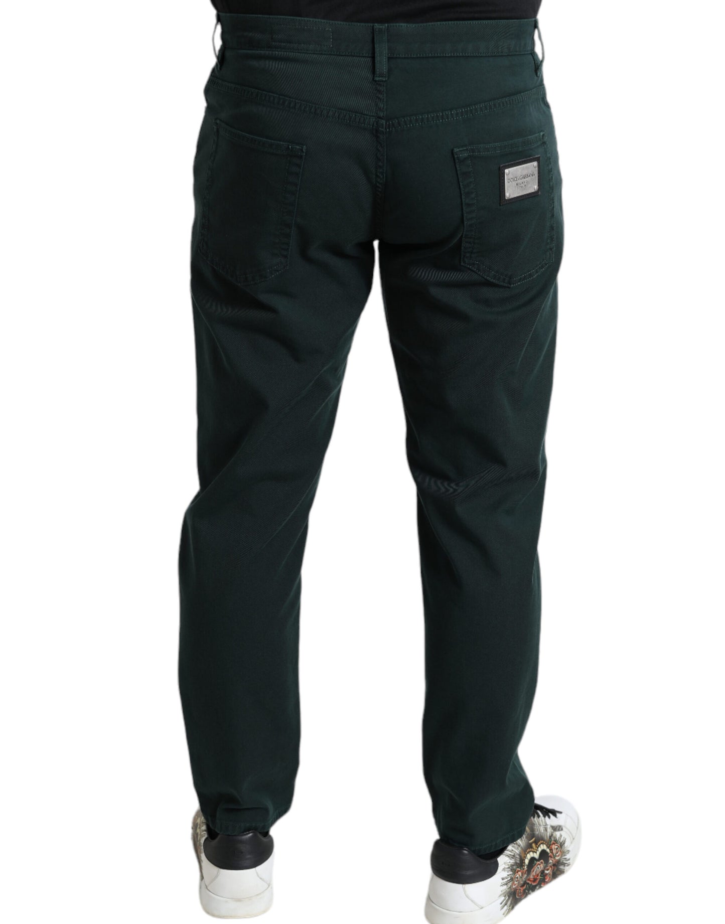 Dolce &amp; Gabbana Grüne Skinny-Jeans aus Baumwollstretch für Herren