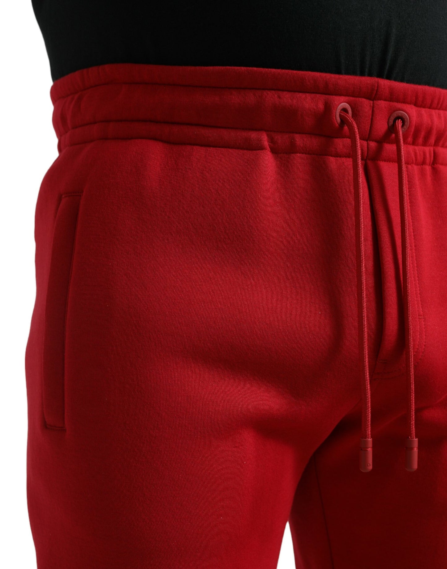 Dolce &amp; Gabbana – Enge Jogginghose aus Baumwollmischung in Rot