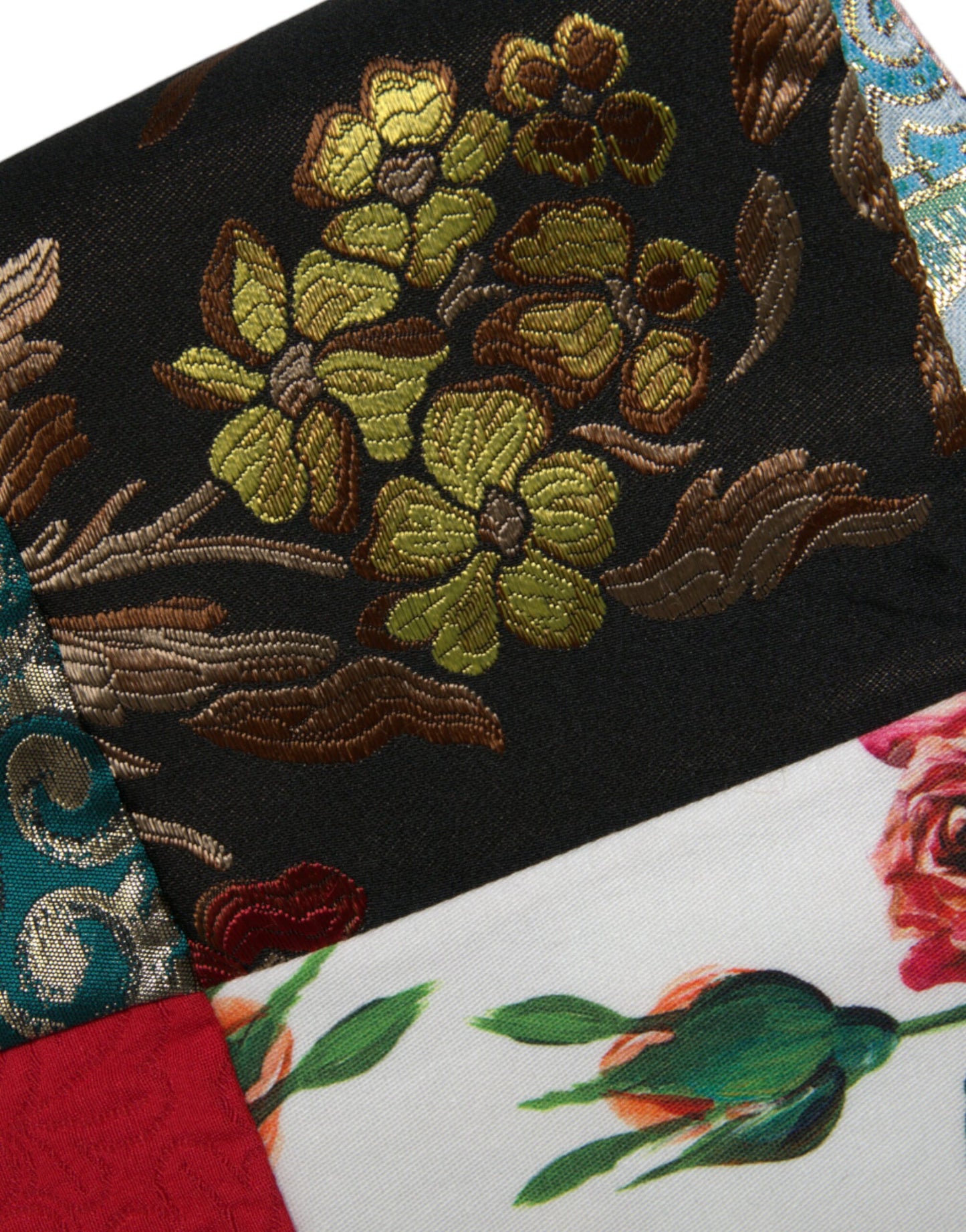 Dolce &amp; Gabbana – Mehrfarbiges Mini-Etuikleid mit Blumen-Patchwork