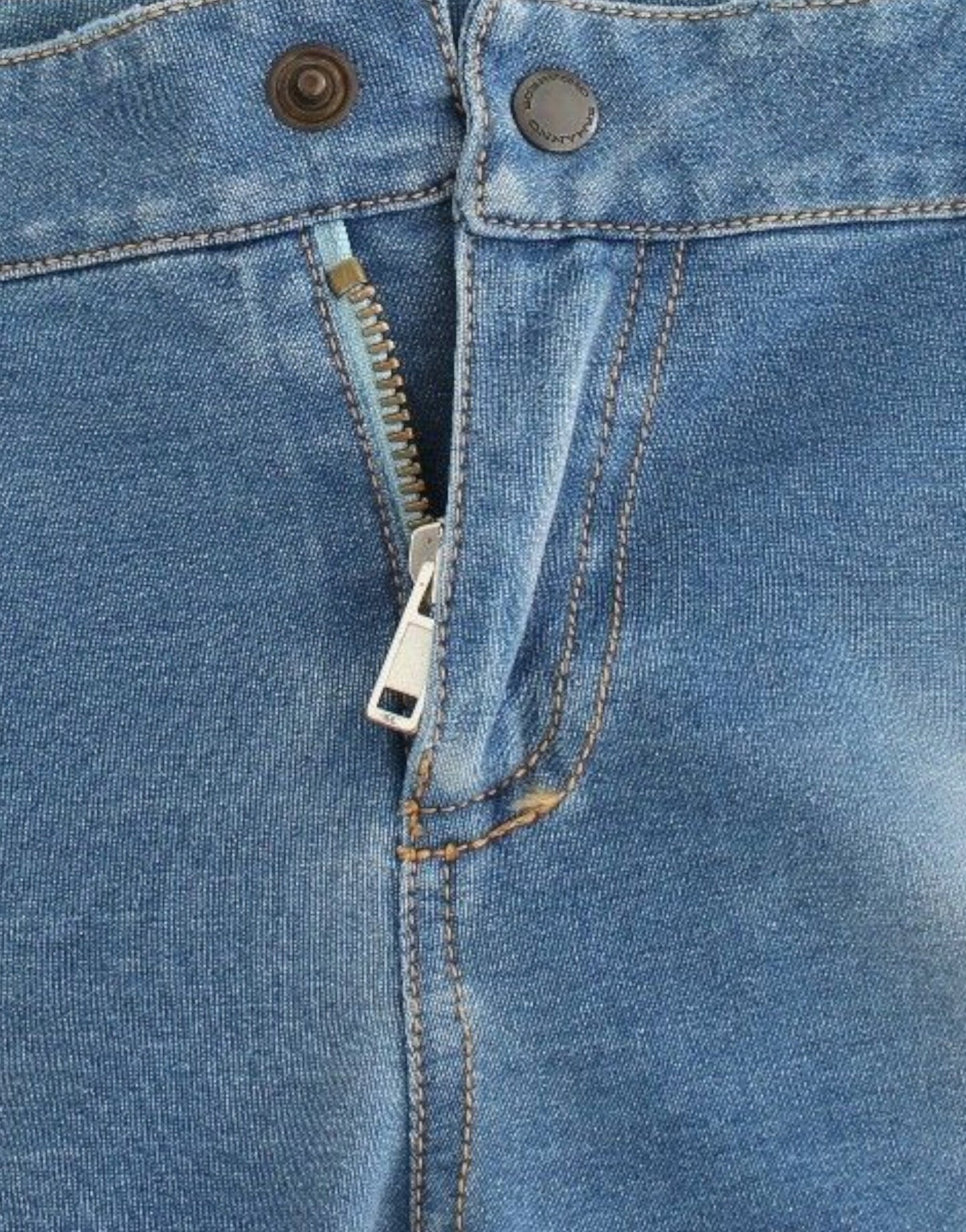 Ermanno Scervino Beachwear Blue Jeans Caprihose verkürzt