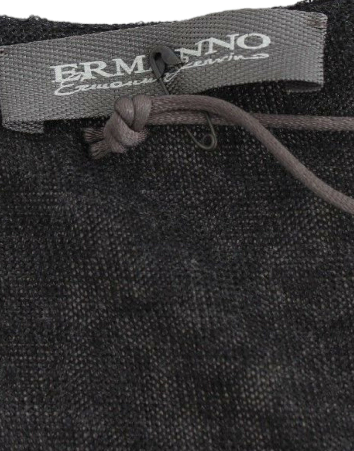 Ermanno Scervino – Langärmliger Stretch-Pullover aus schwarzer Wollmischung