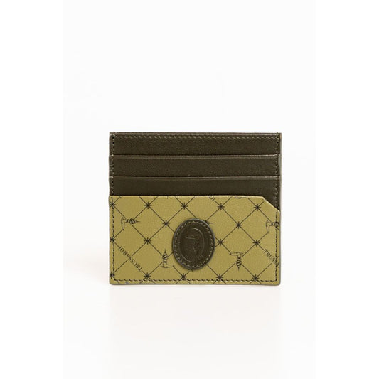 Trussardi Grüne Leder Herren Geldbörse