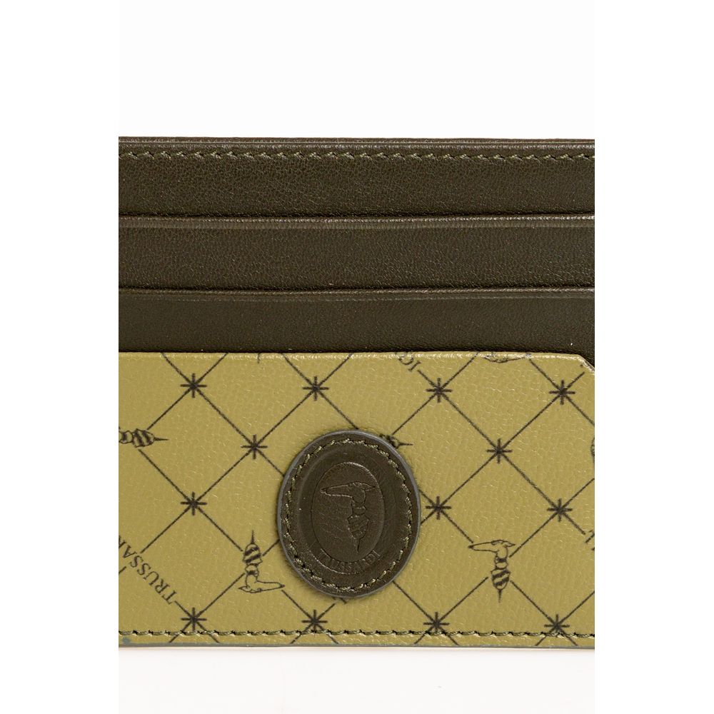 Trussardi Grüne Leder Herren Geldbörse
