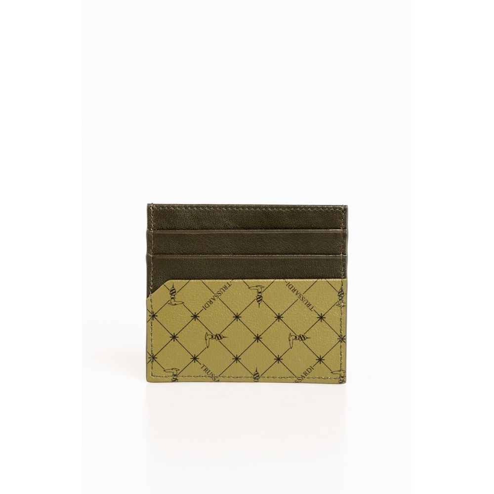 Trussardi Grüne Leder Herren Geldbörse
