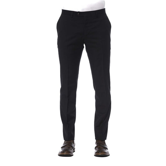 Trussardi Schwarze Schurwolle Herrenhose