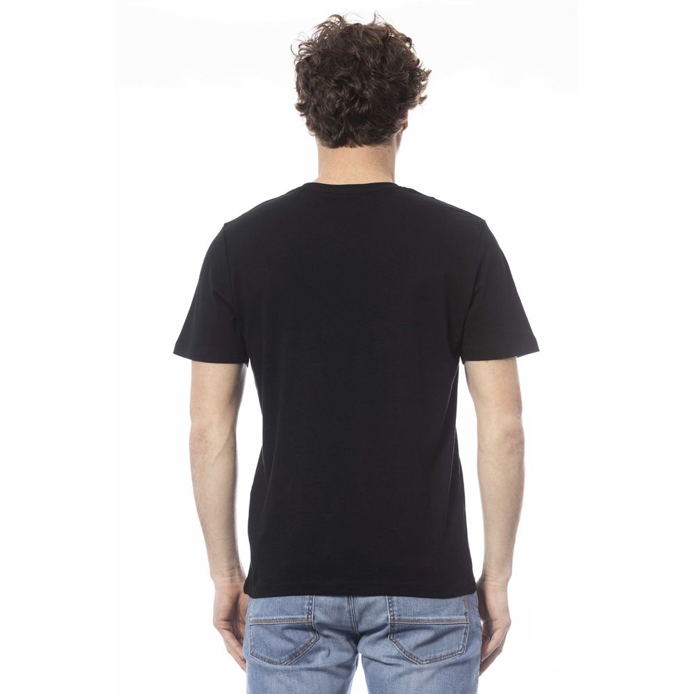 Ungaro Sport Schwarzes Herren-T-Shirt aus Baumwolle