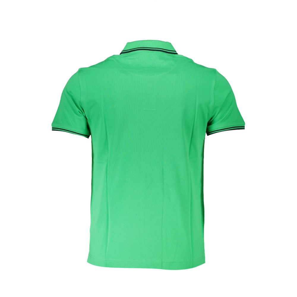 Harmont &amp; Blaine Schickes grünes Baumwollpolo mit Kontrastdetails