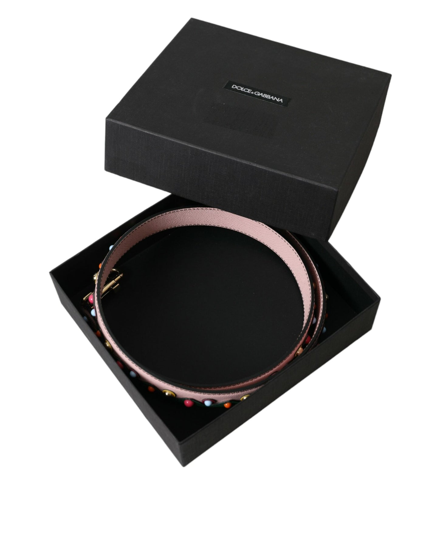 Dolce &amp; Gabbana Rosa Lederhandtaschen-Zubehör Schultergurt