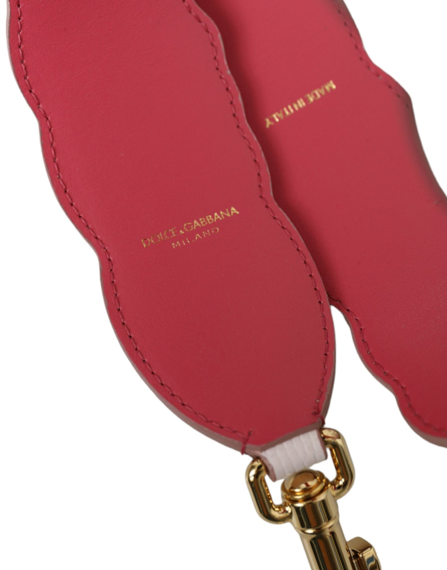 Dolce &amp; Gabbana Schultergurt aus weißem Leder mit Blumenmuster