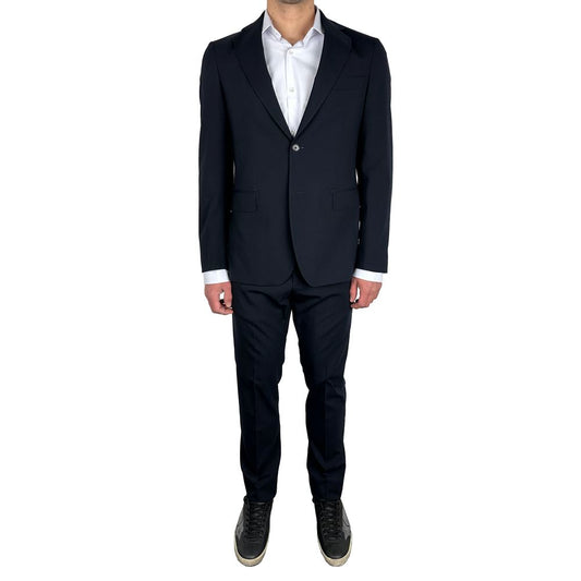 Aquascutum Blauer Wollanzug für Herren