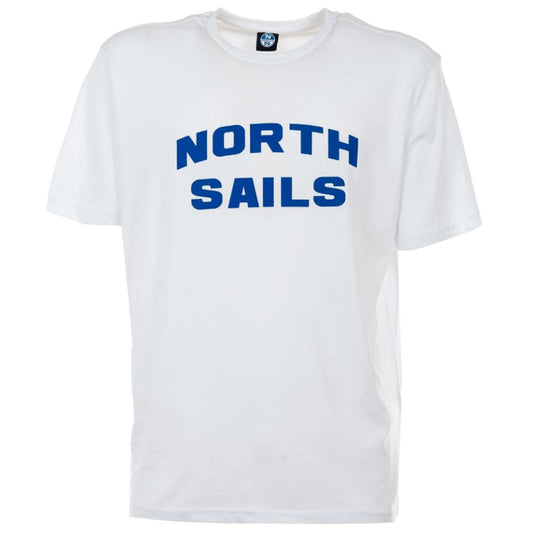 Elegantes weißes Baumwoll-T-Shirt von North Sails mit auffälligem blauen Logo
